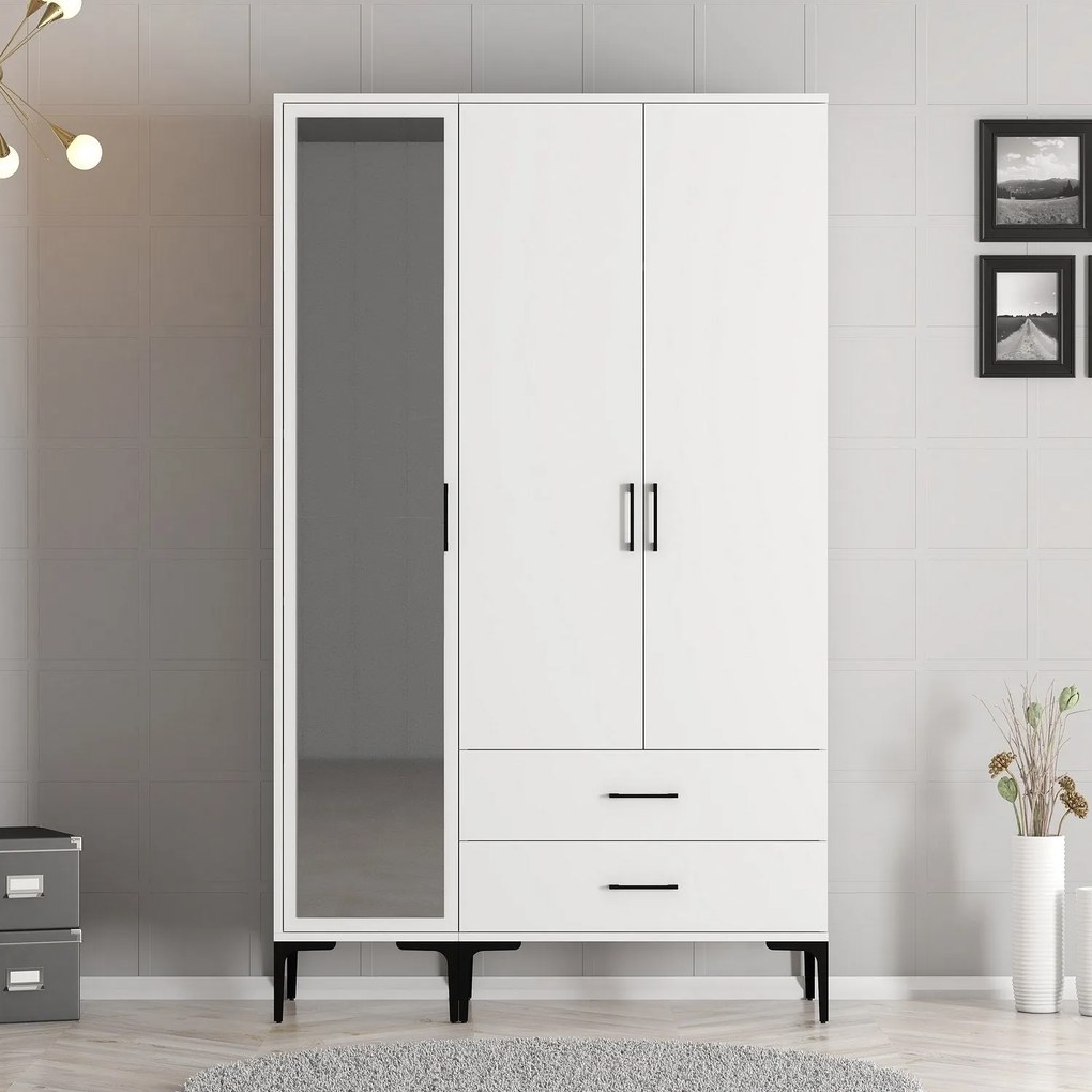 Roupeiro Kumsal RT – Branco – 120x47,5x201,4 cm