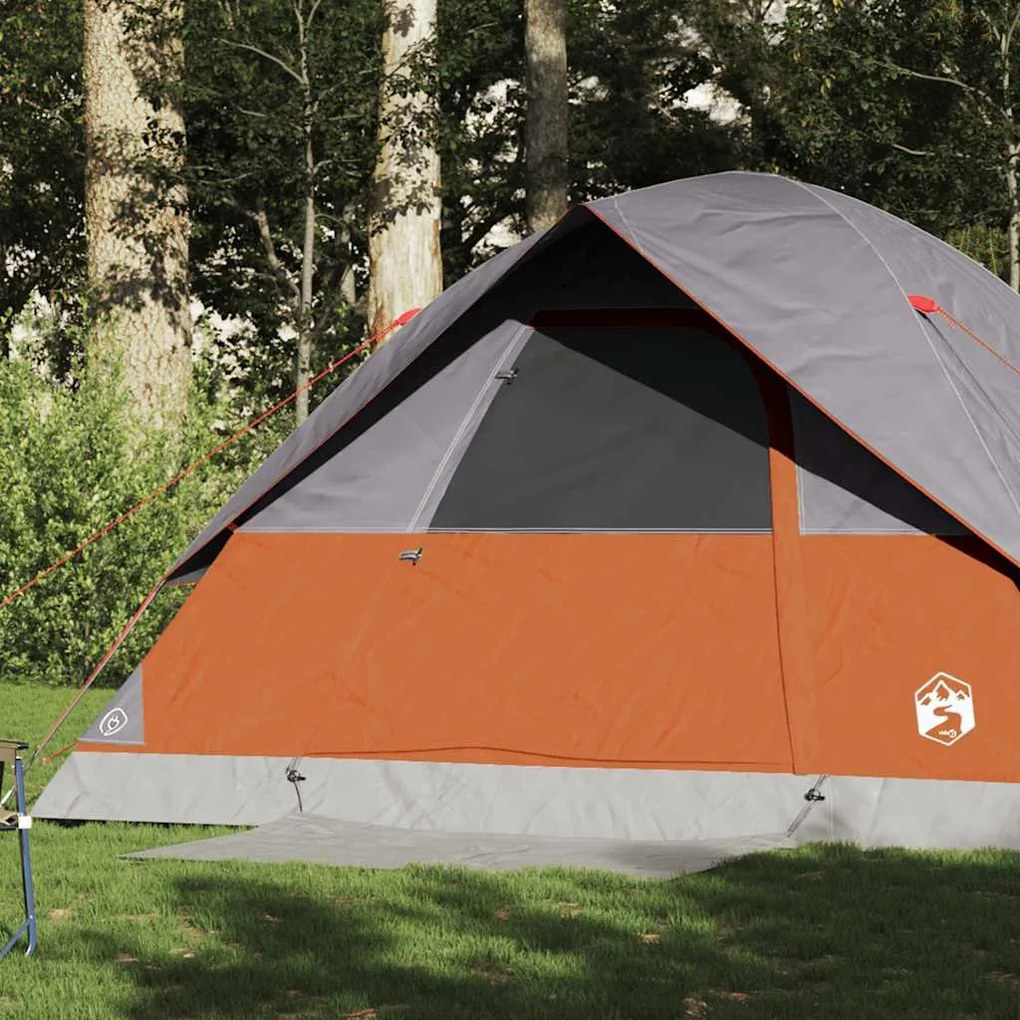 Tenda familiar cúpula para 6 pessoas impermeável laranja