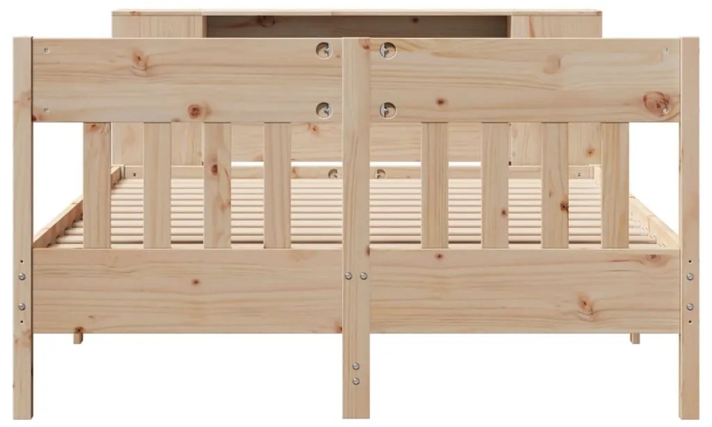 Cama com estante sem colchão 120x190 cm pinho maciço
