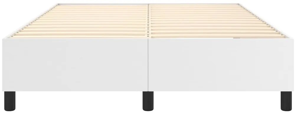 Estrutura de cama 140x200 cm couro artificial branco