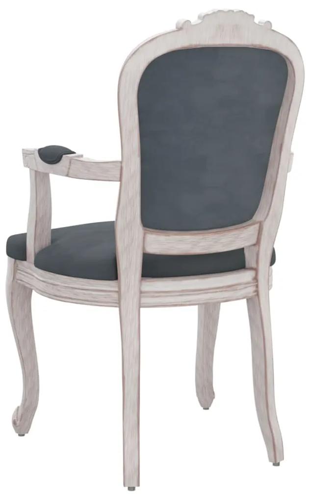 Cadeiras de jantar 2pcs 62x59,5x100,5 cm veludo cinzento-escuro