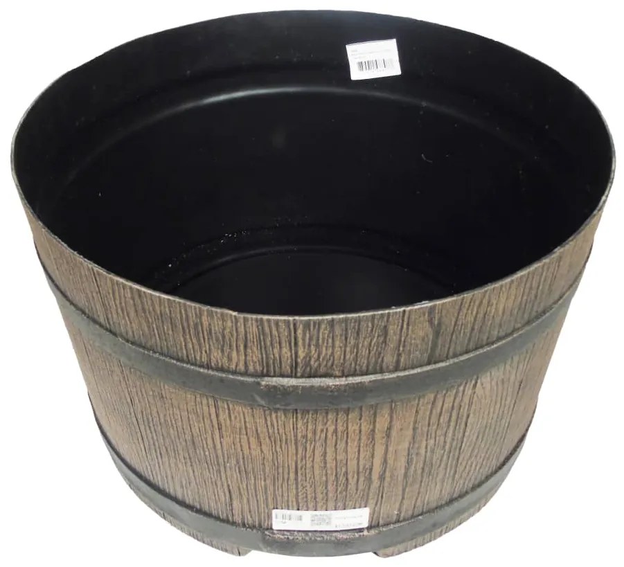 Suporte barril água da chuva aspeto madeira 45x28,5 cm castanho