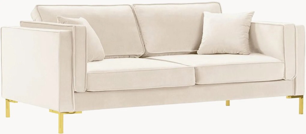 Sofá com aspeto em veludo Luis (3 lugares)