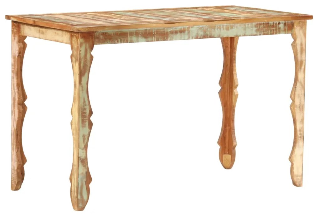 Mesa de jantar 120x60x76 cm madeira recuperada maciça