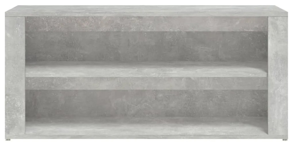 Sapateira 100x35x45 cm madeira processada cinzento cimento