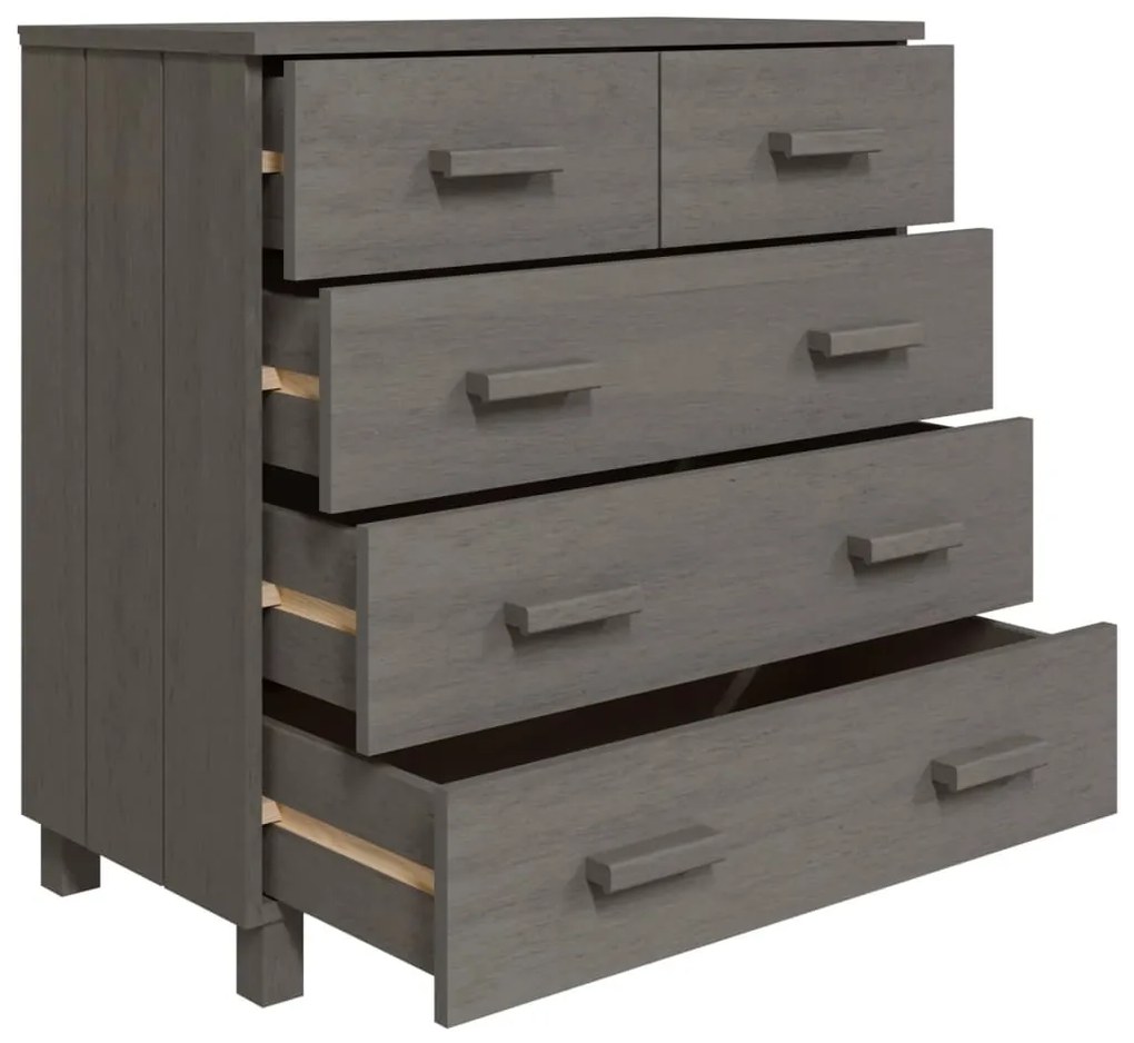 Aparador HAMAR 79x40x80 cm pinho maciço cinza-claro