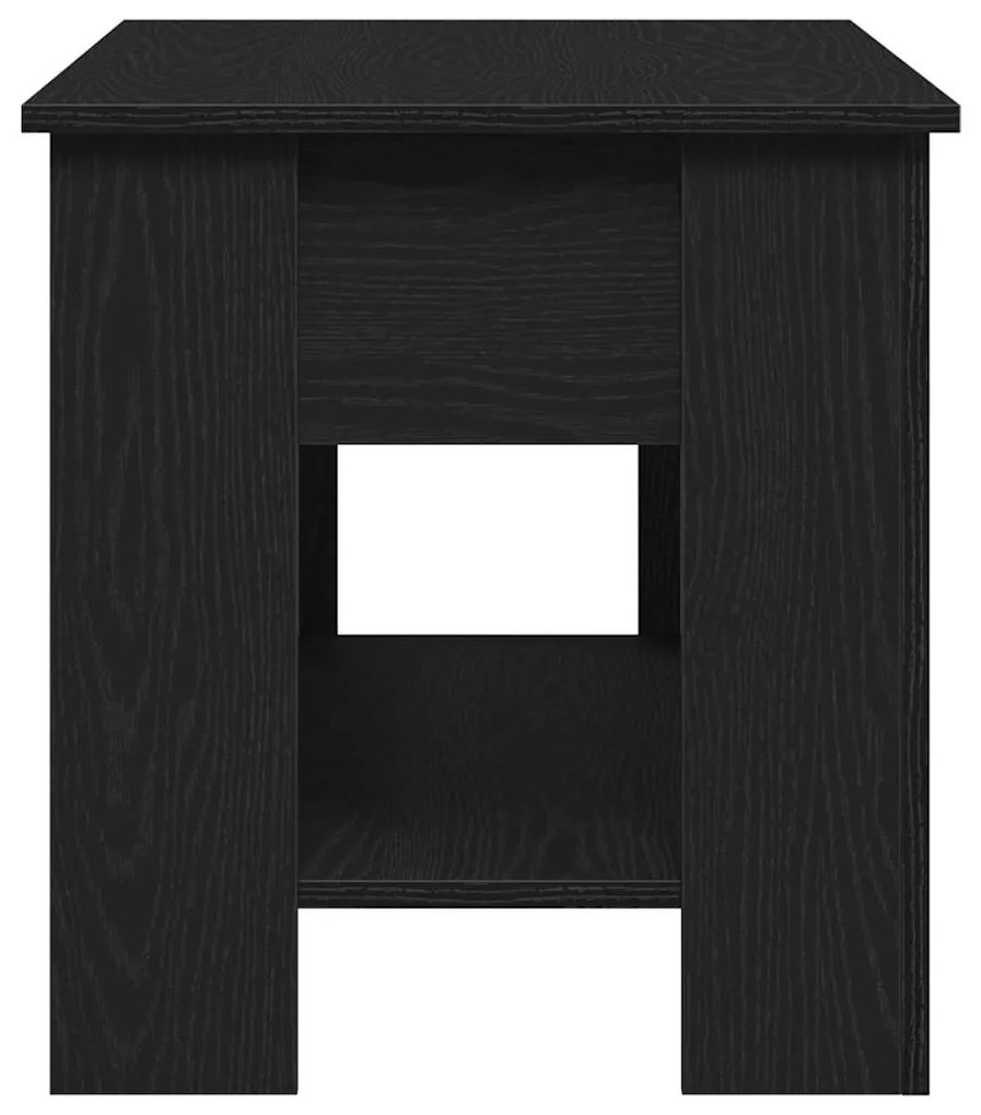 Mesa de Café de Carvalho Preto - 101x49x52 cm Feita de Madeira Reforça