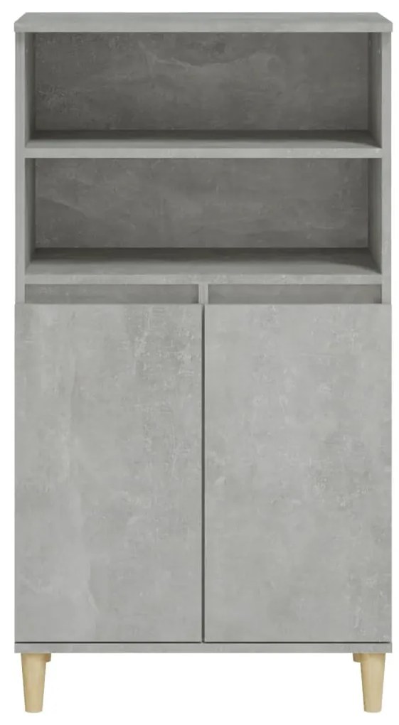 Aparador alto 60x36x110cm derivados de madeira cinzento cimento