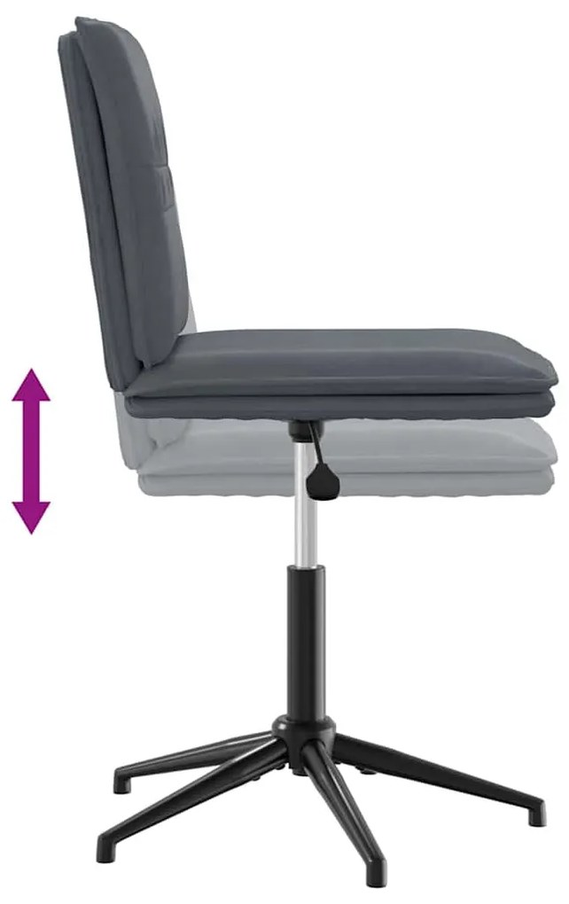 Cadeiras de jantar 2 pcs veludo cinzento-escuro