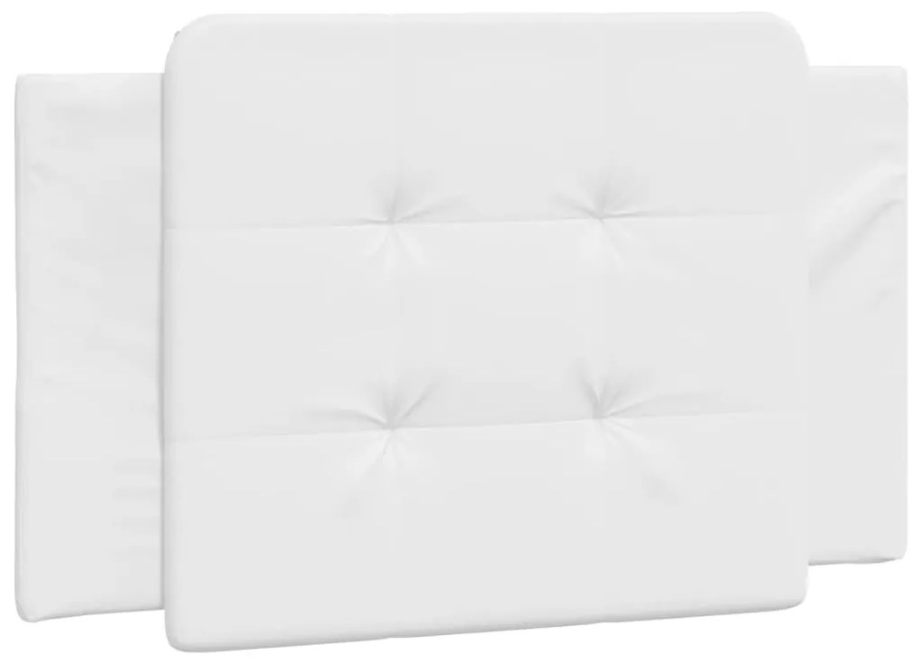 Cama com colchão 90x190 cm couro artificial branco