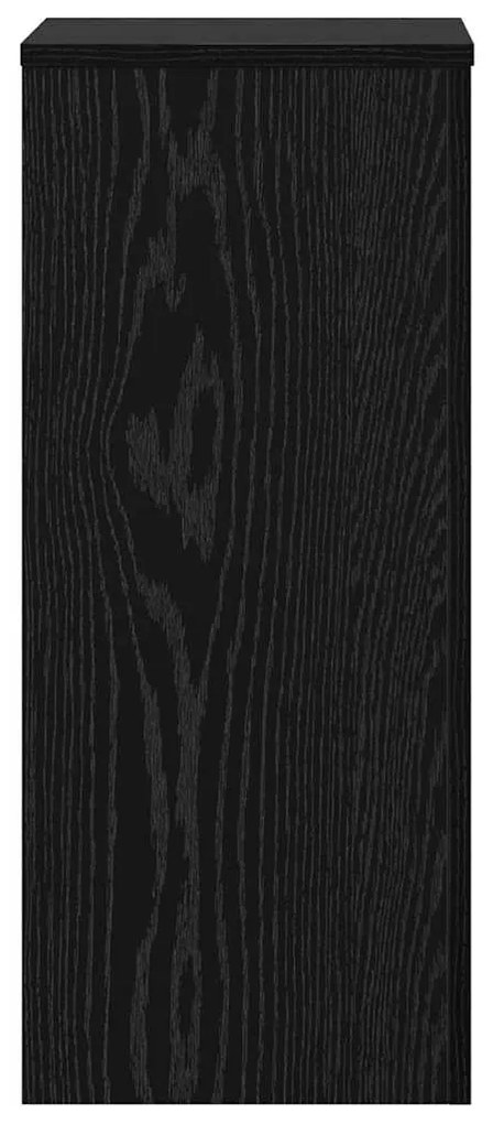 Suportes para Plantas 2 peças Carvalho Preto 30x30x70 cm Madeira de En