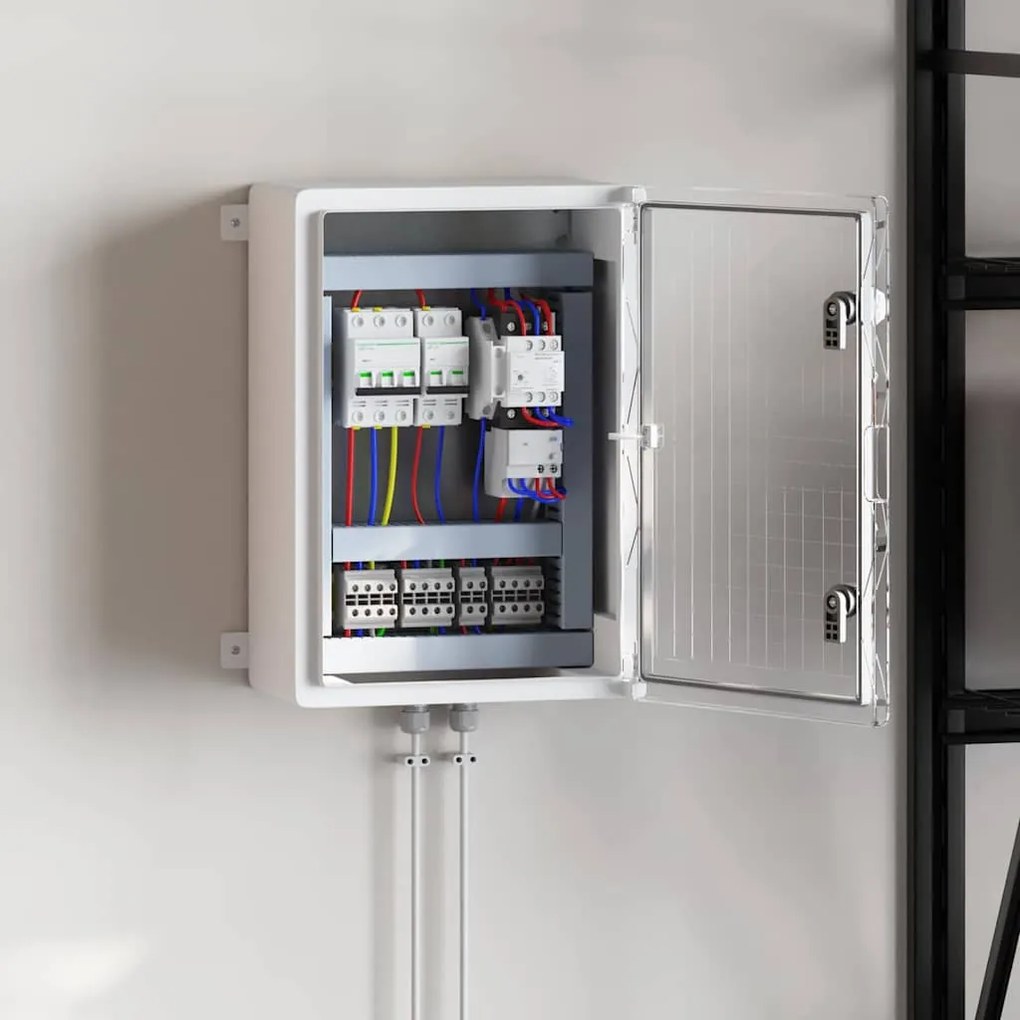 Armário de Controle IP65 Impermeável Cinza 35x19,5x50 cm Plástico ABS