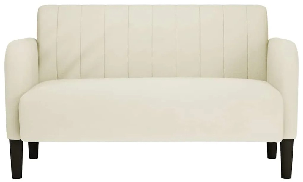 Sofá-luvas 109 cm veludo creme