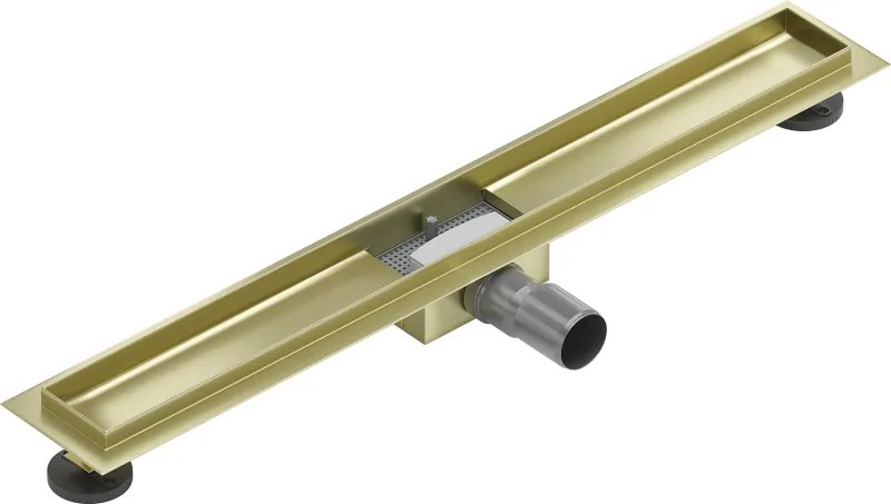 Mexen Flat corpo para drenagem linear 80 cm, dourado escovado - 1A15080