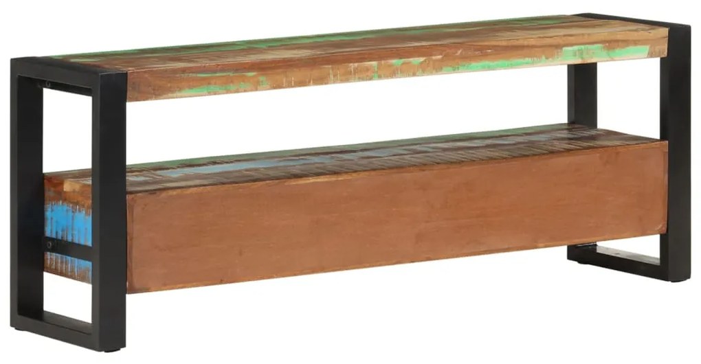 Móvel de TV 120x30x45 cm madeira recuperada maciça