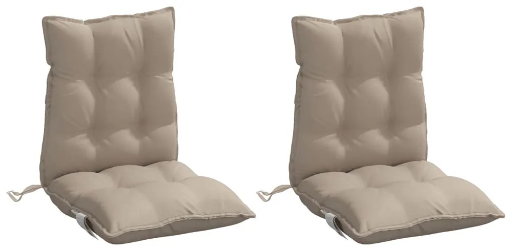 Almofadões cadeira encosto baixo 2 pcs oxford cinza-acastanhado