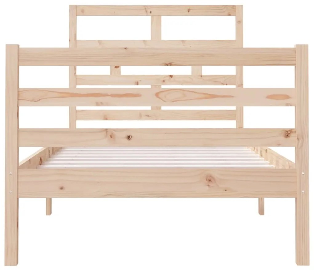 Estrutura de cama solteiro 90x190 cm madeira maciça