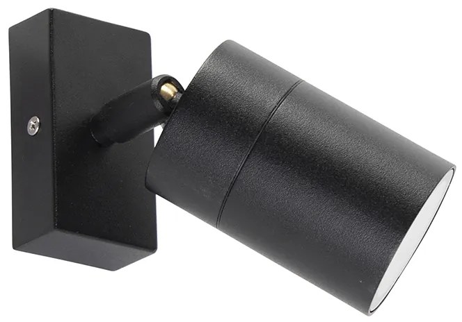LED Candeeiro de parede exterior inteligente preto IP44 com Wi-Fi GU10 - Solo Moderno