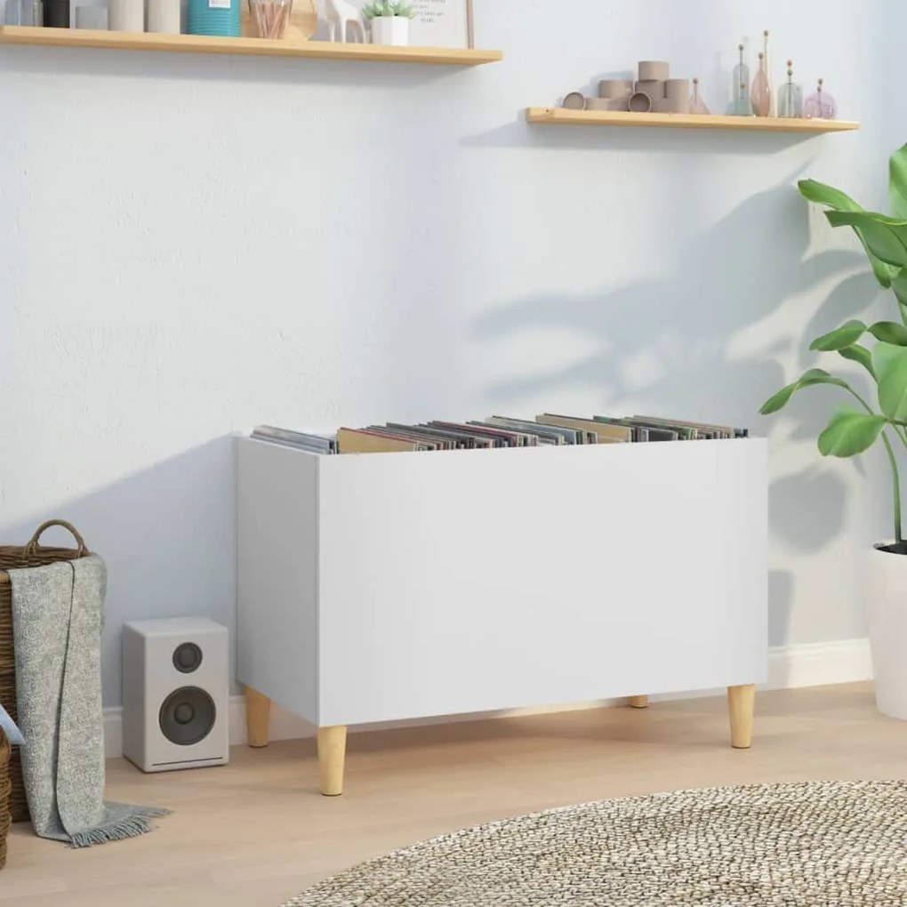 831957 vidaXL Armário para discos 74,5x38x48 cm derivados de madeira branco
