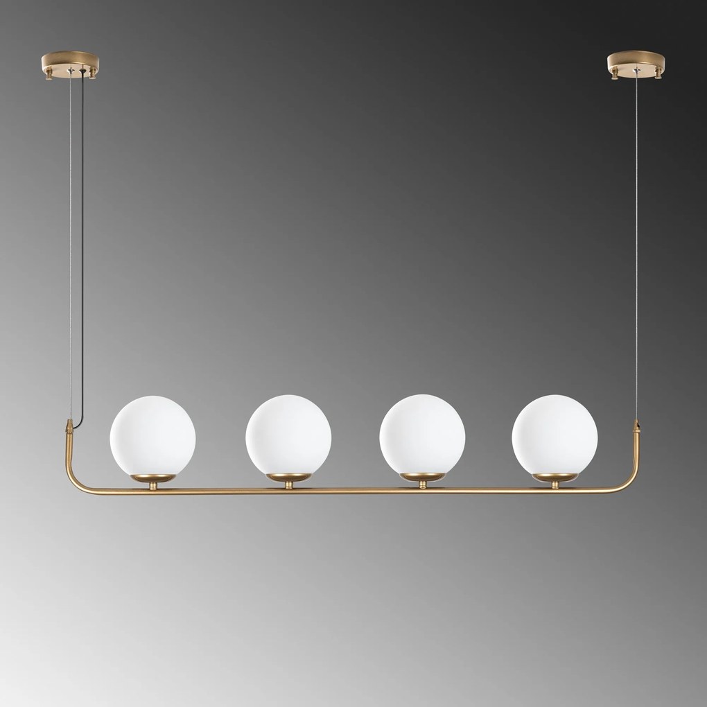 Candeeiro de Teto Faruk – Dourado – Diâmetro de Cap: 15 cm (4 Peças)