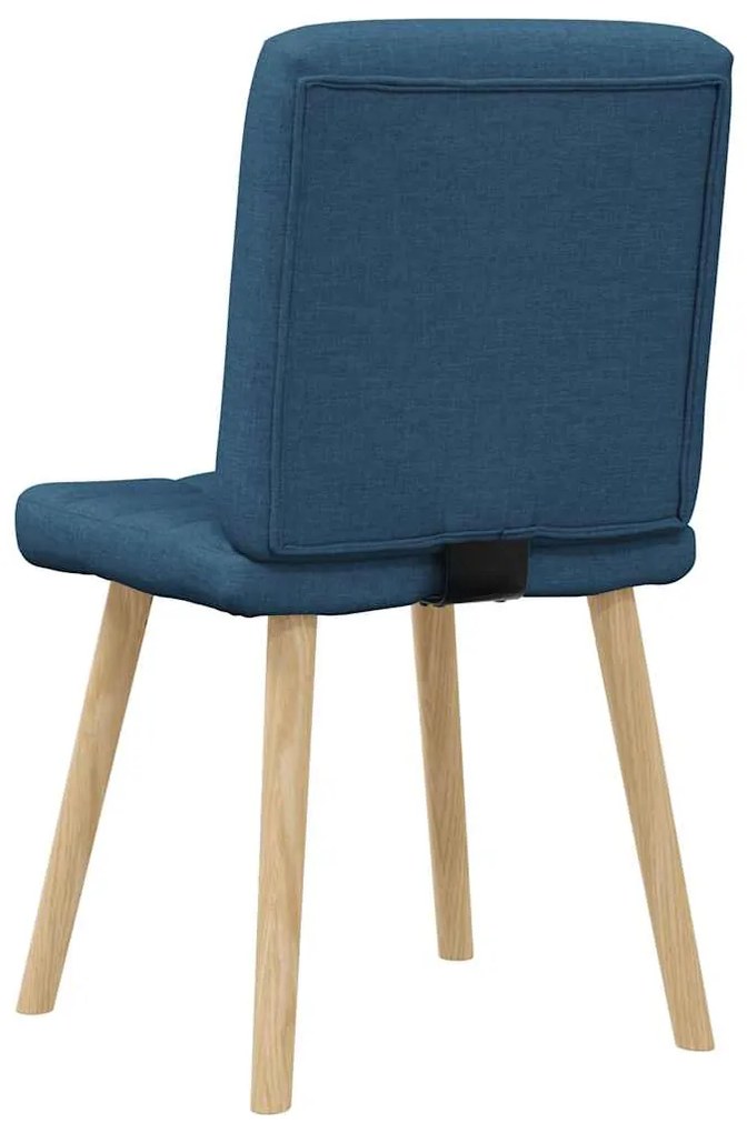 Cadeiras de jantar 6 pcs tecido azul