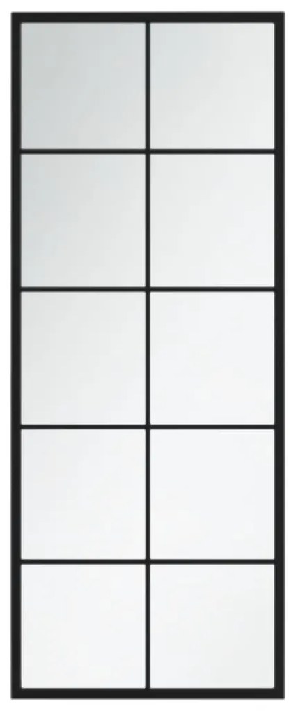 Espelhos de parede 2 pcs 100x40 cm metal preto
