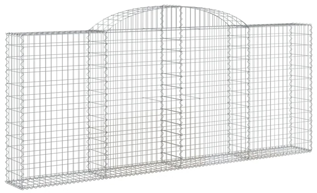 Cestos gabião arqueados 2pcs 300x30x120/140cm ferro galvanizado