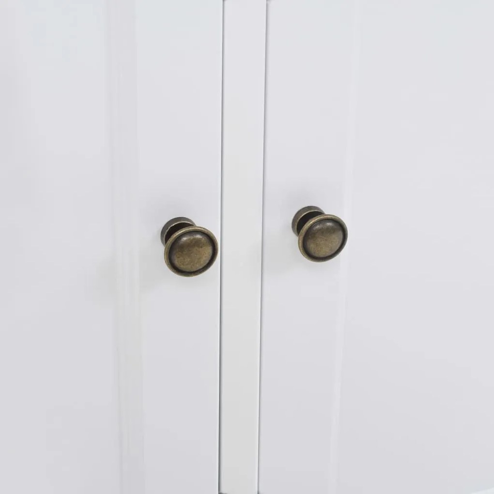 Aparador com 3 portas em MDF e madeira de pinho 105x35x77,5 cm