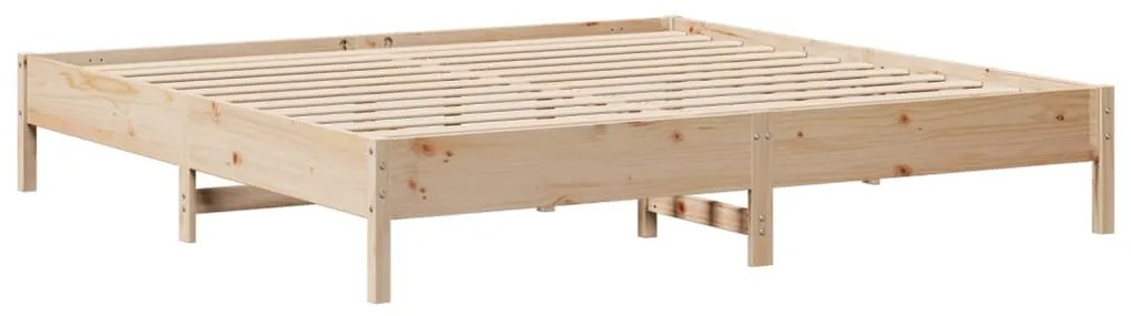 Cama sem colchão 200x200 cm madeira de pinho maciça