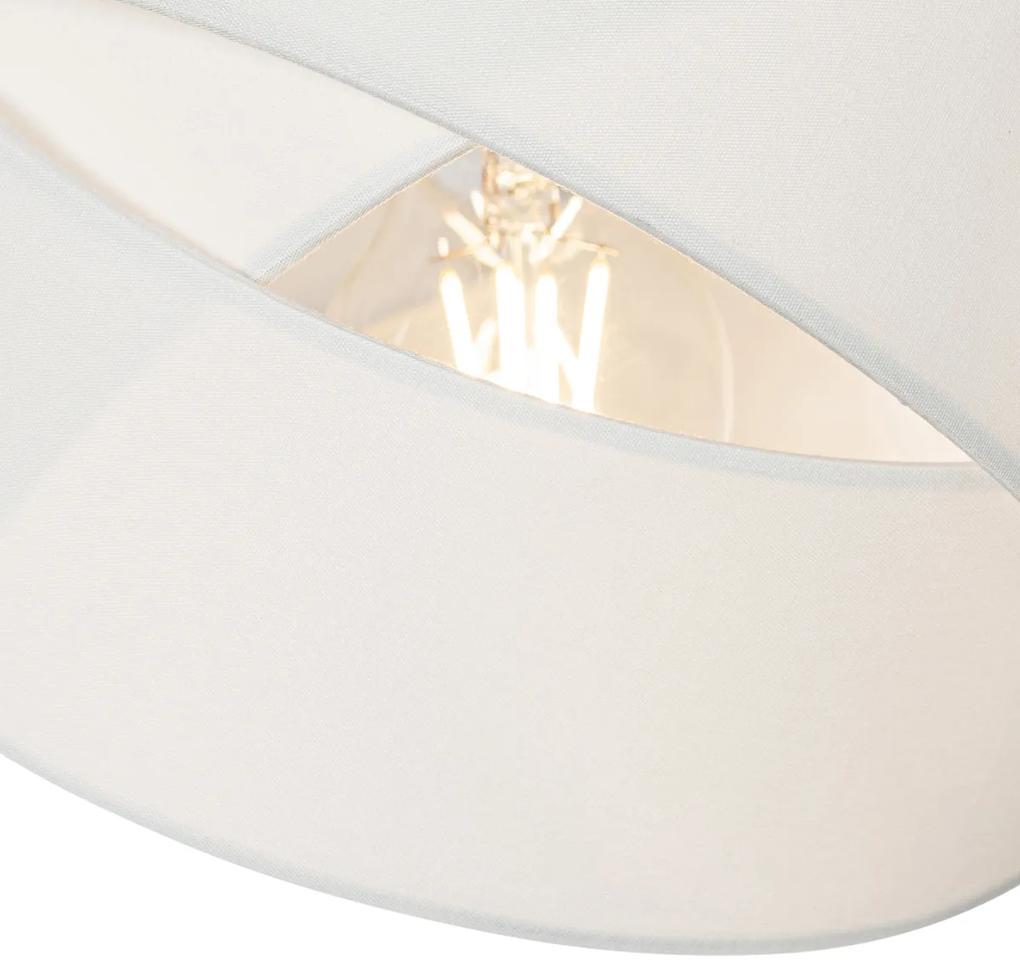 Candeeiro suspenso moderno branco 3 luzes - Pano Moderno