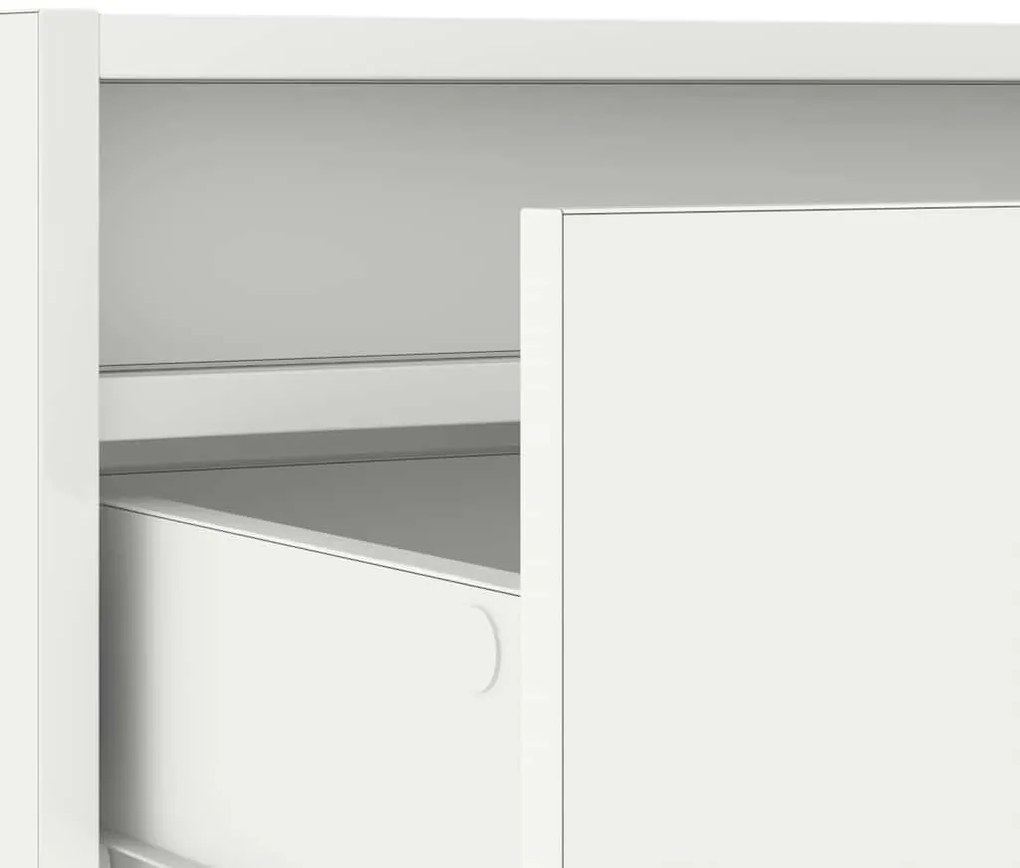 Móvel de TV com luzes LED 75x35,5x25 cm branco
