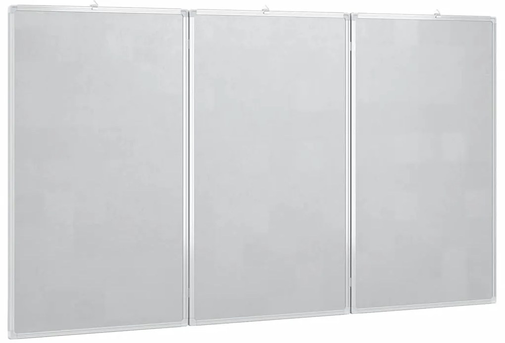 Quadro branco magnético dobrável 120x80x1,7 cm alumínio