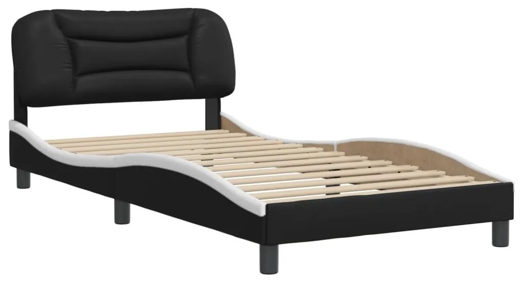 Estrutura cama c/ cabeceira 100x200 cm couro artificial