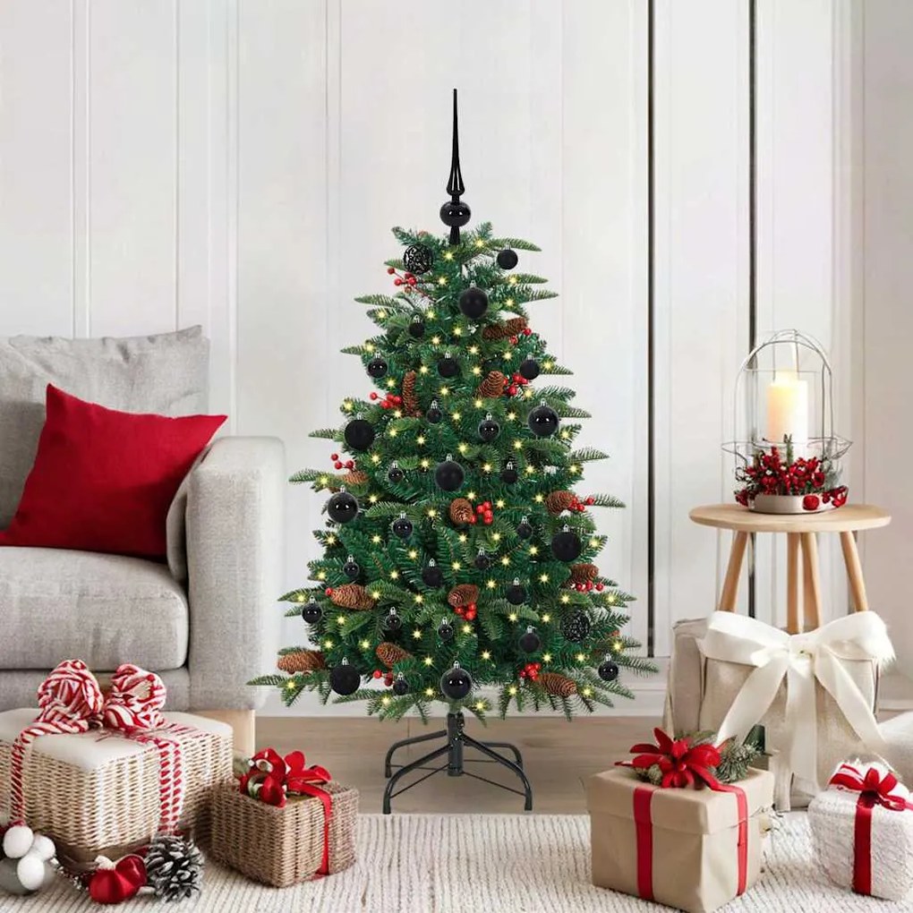 vidaXL Árvore de Natal Artificial Verde 120 cm PVC, Metal e Plástico