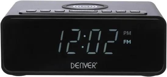 Rádio Despertador com Carregador sem Fios Denver Electronics CRQ-105 0,9" LED FM Preto