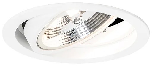 Foco embutido redondo branco ajustável - Chuck 111