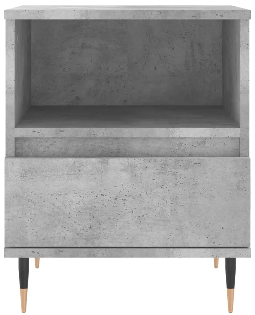 Mesa de cabeceira 40x35x50cm derivados madeira cinzento cimento