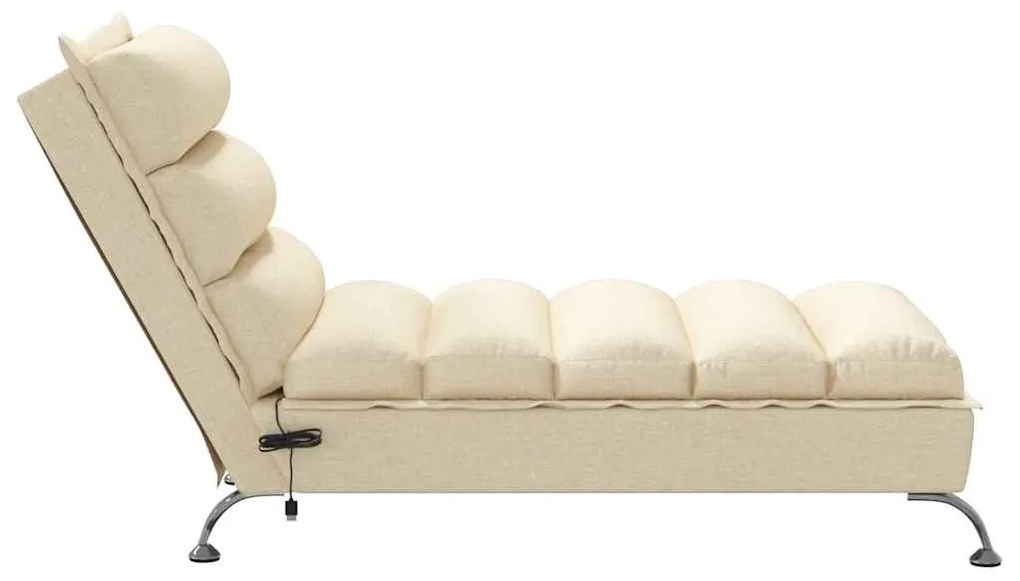 Chaise lounge de massagem com almofadões tecido creme