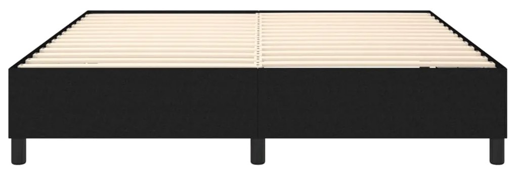 Estrutura de cama sem colchão 160x200 cm tecido preto