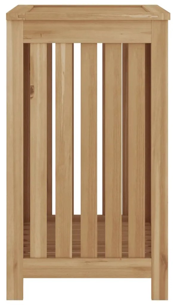 Cesto de roupa 50x35x60 cm madeira de teca maciça