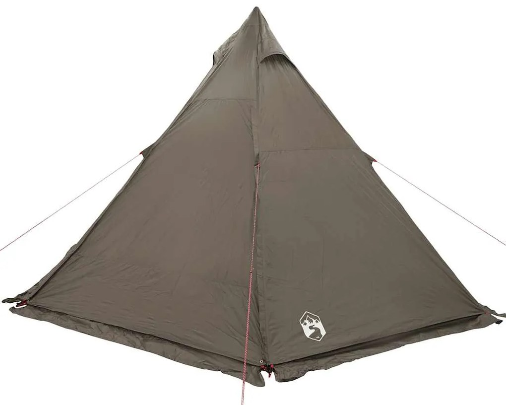 Tenda familiar tipi para 6 pessoas impermeável castanho