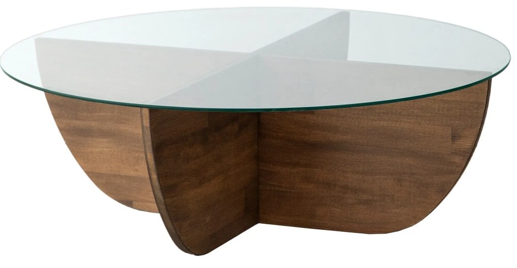 Mesa de Café Lily - Cor Nogueira - Medidas: 90cm x 30cm x 90cm