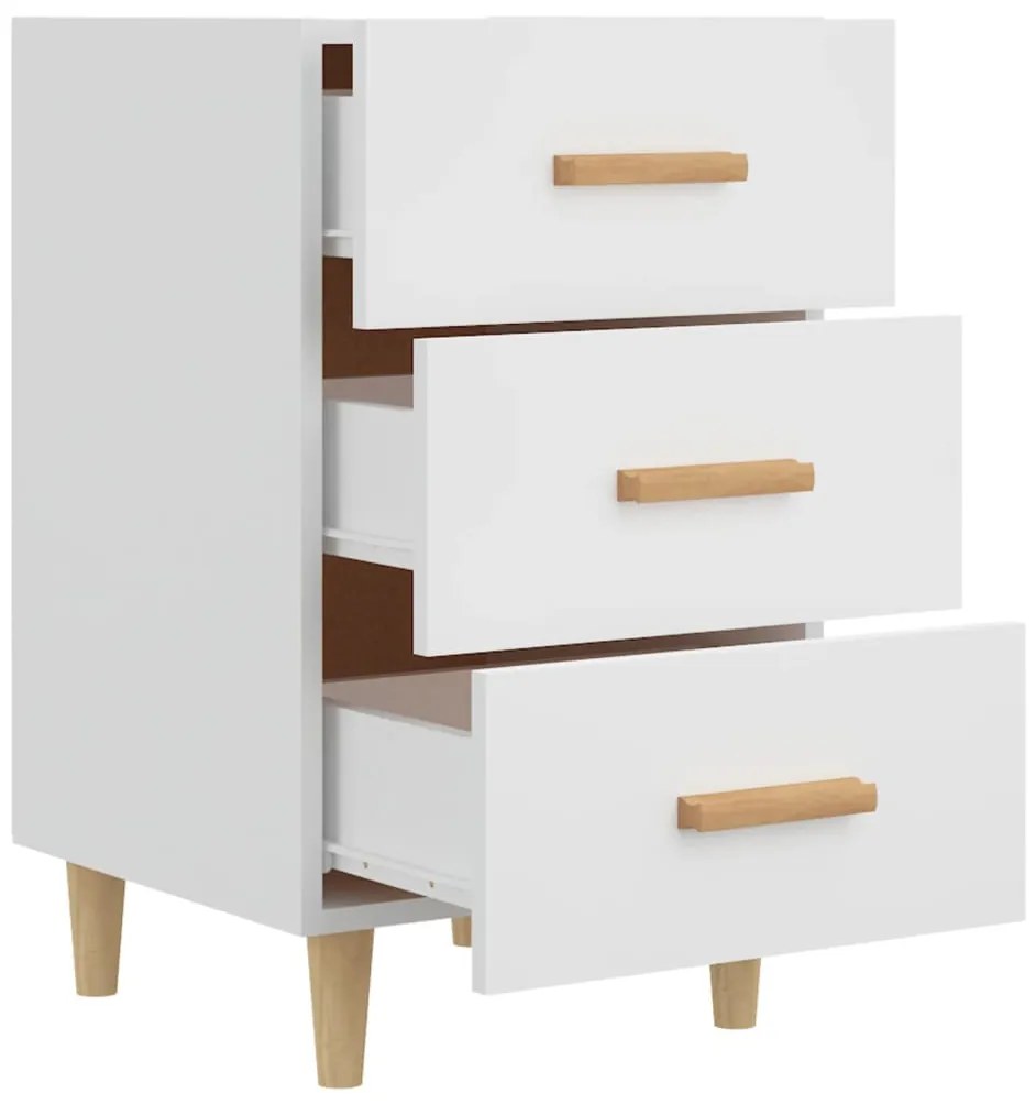 Mesa de cabeceira 40x40x66 cm derivados de madeira branco