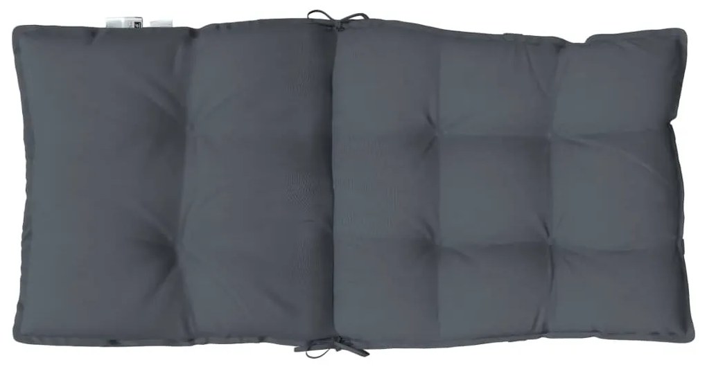 Almofadões cadeira encosto baixo 6 pcs tecido oxford antracite