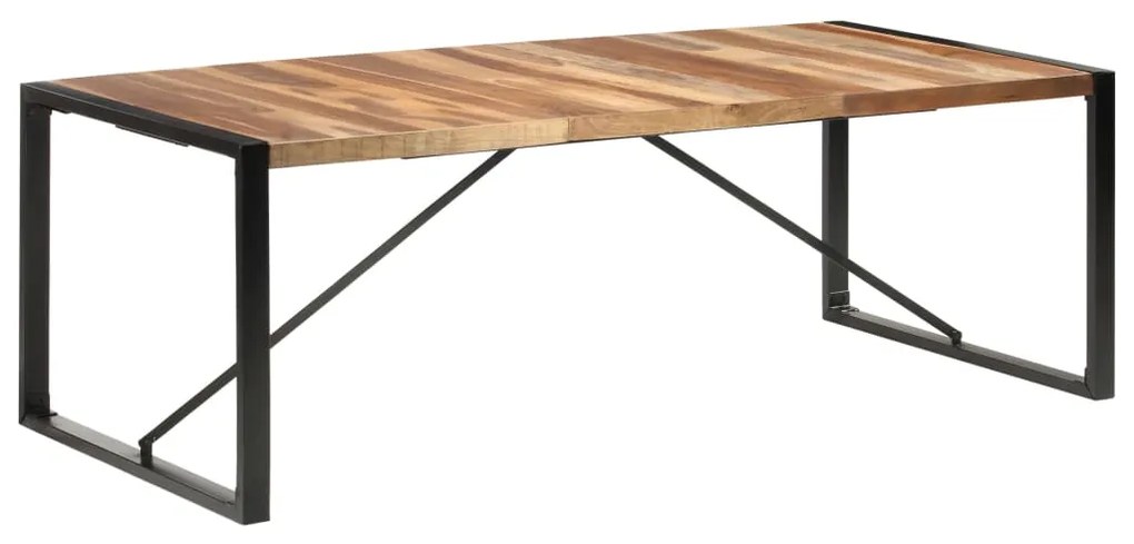 vidaXL Mesa de jantar 220x100x75 cm madeira maciça