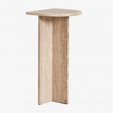 Mesa Lateral De Mármore Corwel Mármore Castanho Claro - Sklum