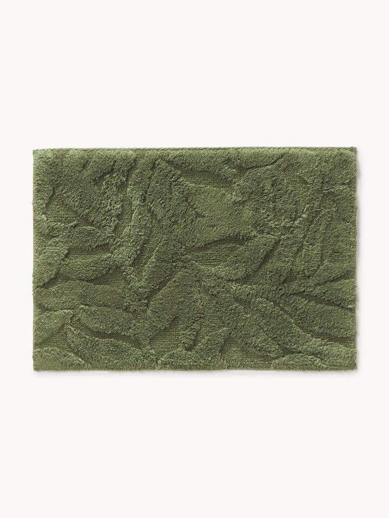 Tapete de casa de banho antiderrapante com relevo Leaf