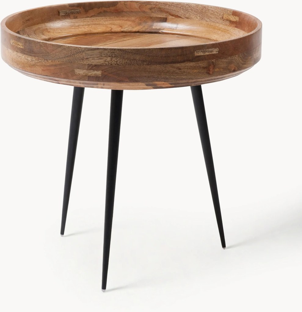 Mesa de apoio redonda em madeira de manga Bowl