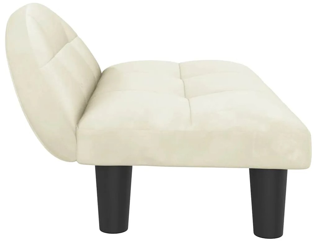 Cama para cães 70x52x30 cm veludo cor creme