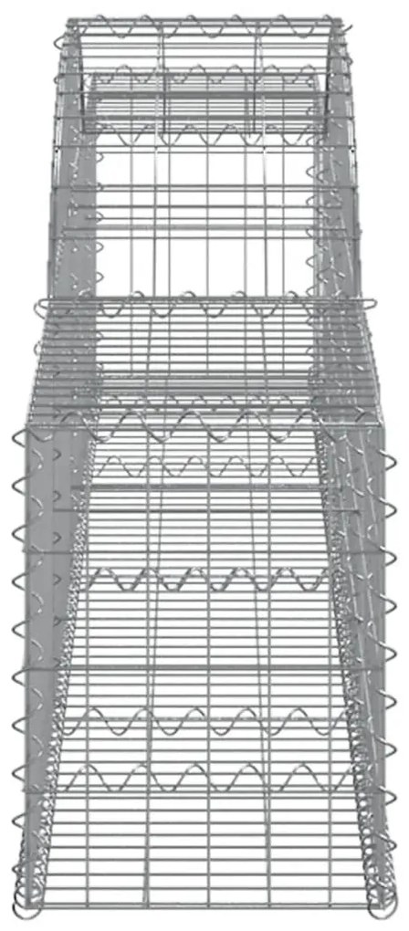 Cestos gabião arqueados 13pcs 300x30x40/60 cm ferro galvanizado